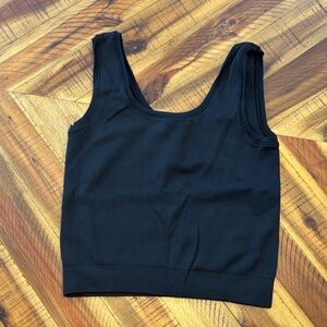 Athleta Girl Black Ribbed Tank Top